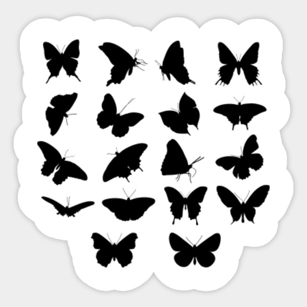 Black minimalistic Butterflies